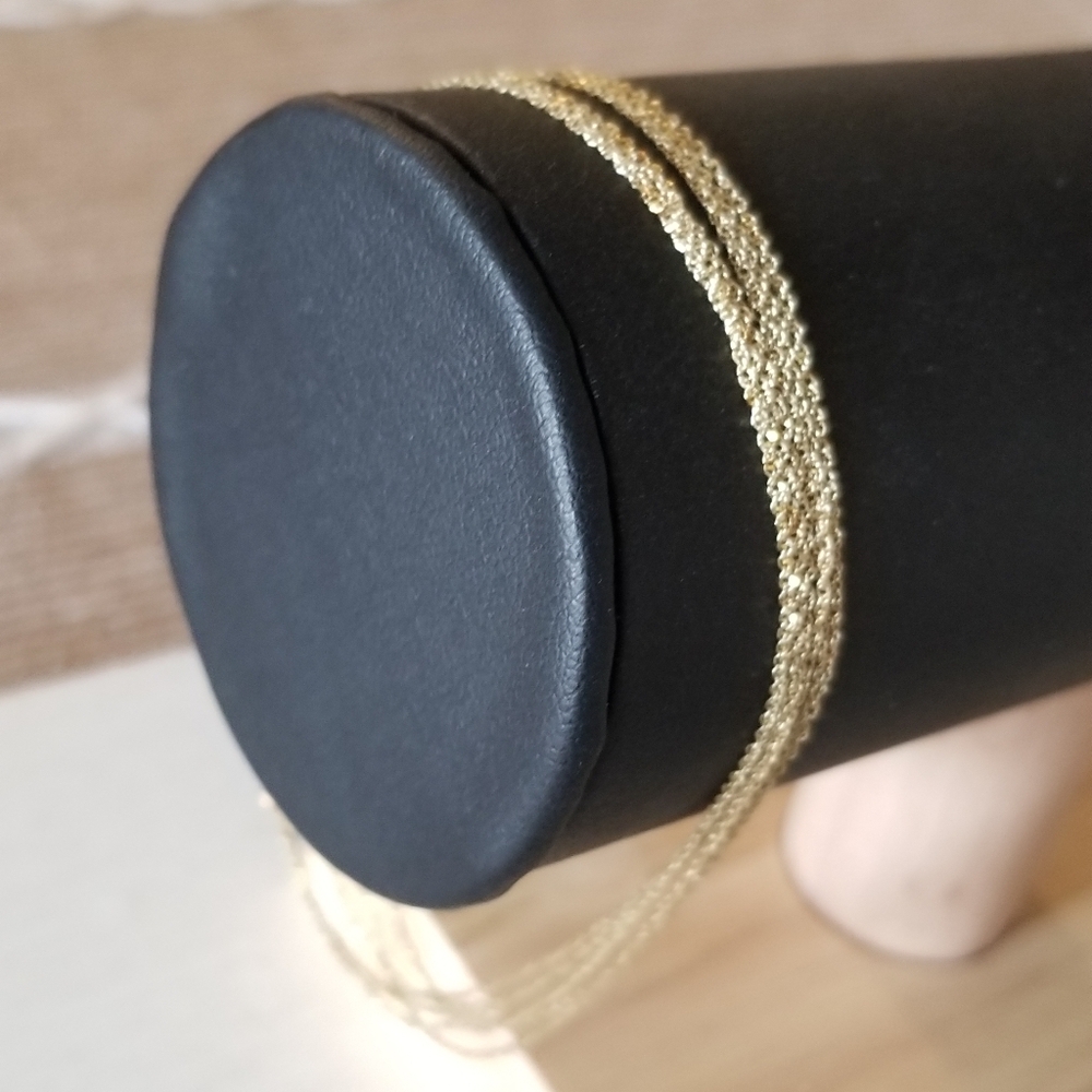 14K Gold Triple Stand Necklace